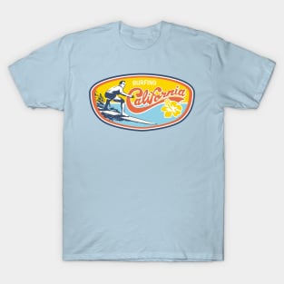 Surfing California Waves riders T-Shirt